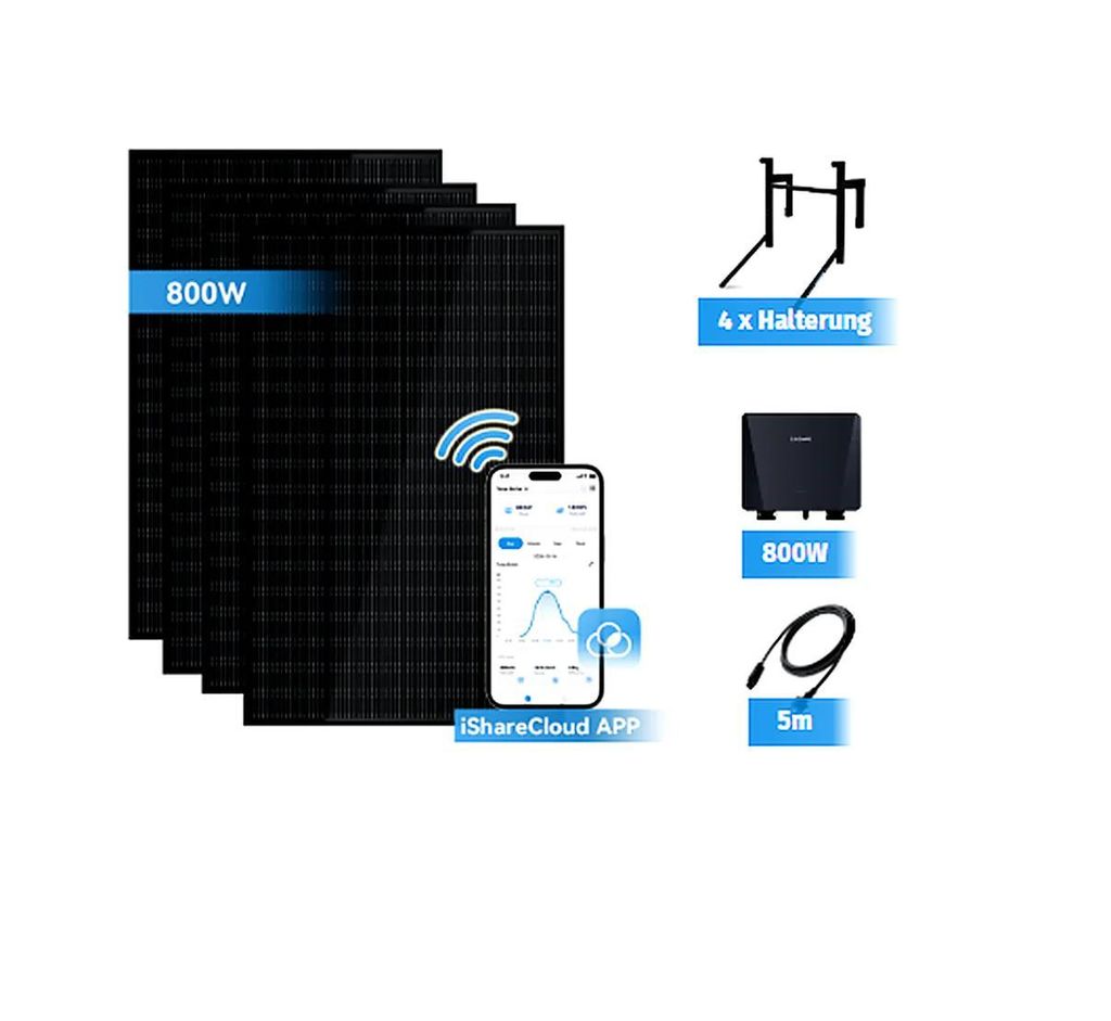 SUNSHARE Ray Balkonkraftwerk 800 W Komplettset Plug & Play Produktbild 