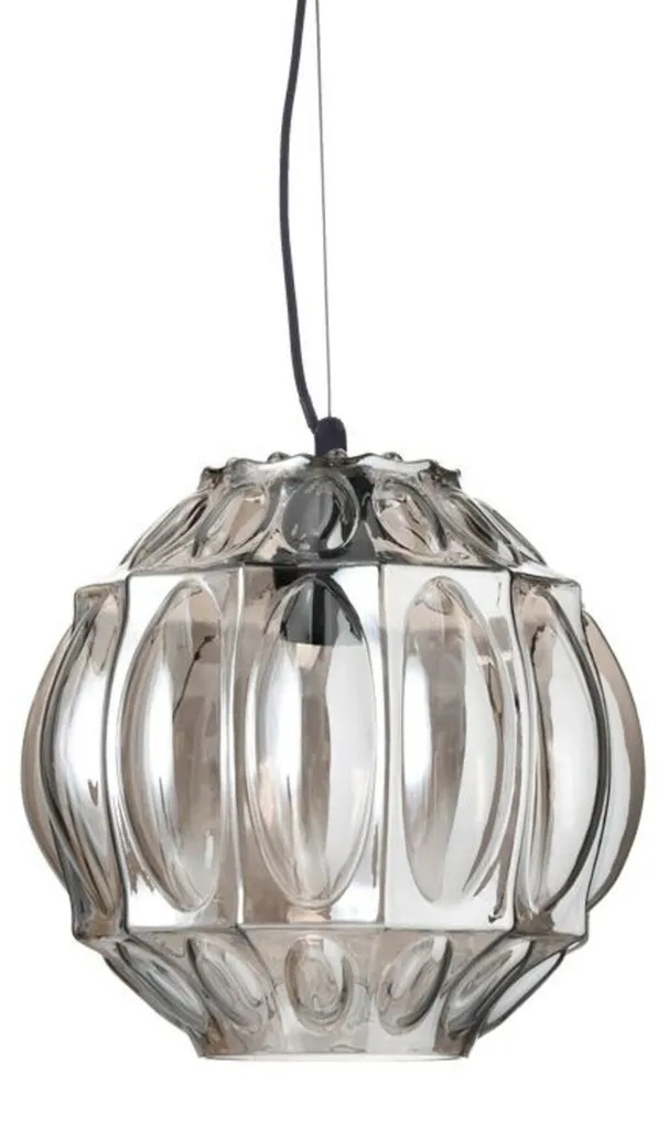 Luminaire suspendu GN271PSG en métal et verre fumé style avant-gardiste