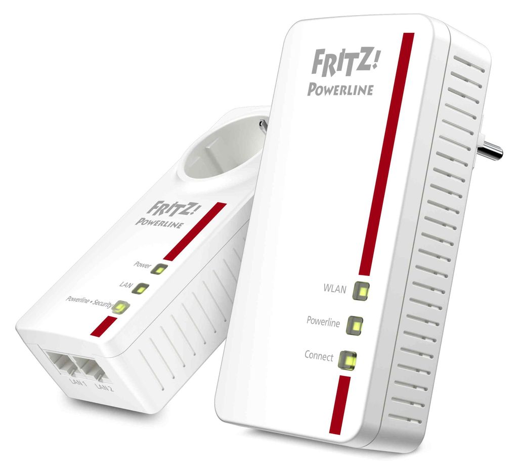 AVM FRITZ!Powerline 1260 WLAN Powerline-Adapter-Set Produktbild 