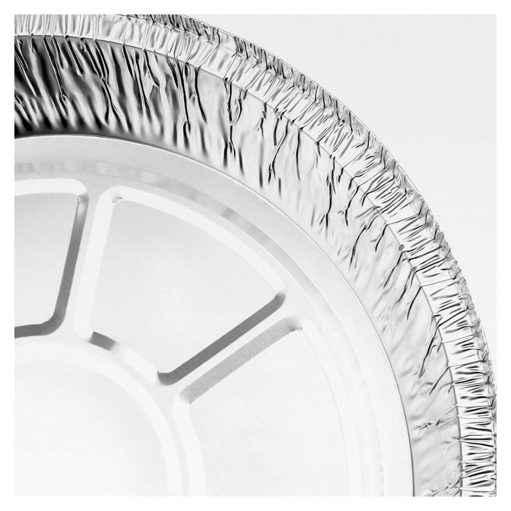 50 Stück 23 cm runde Aluschalen 900 ml, Aluminium Grillschalen, Einweg Aluschalen für Backen, Braten, Kochen