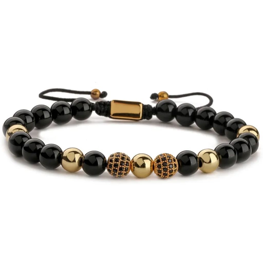 Elegantes Armband ER-34438 in Schwarz / Gold 2 KP34438