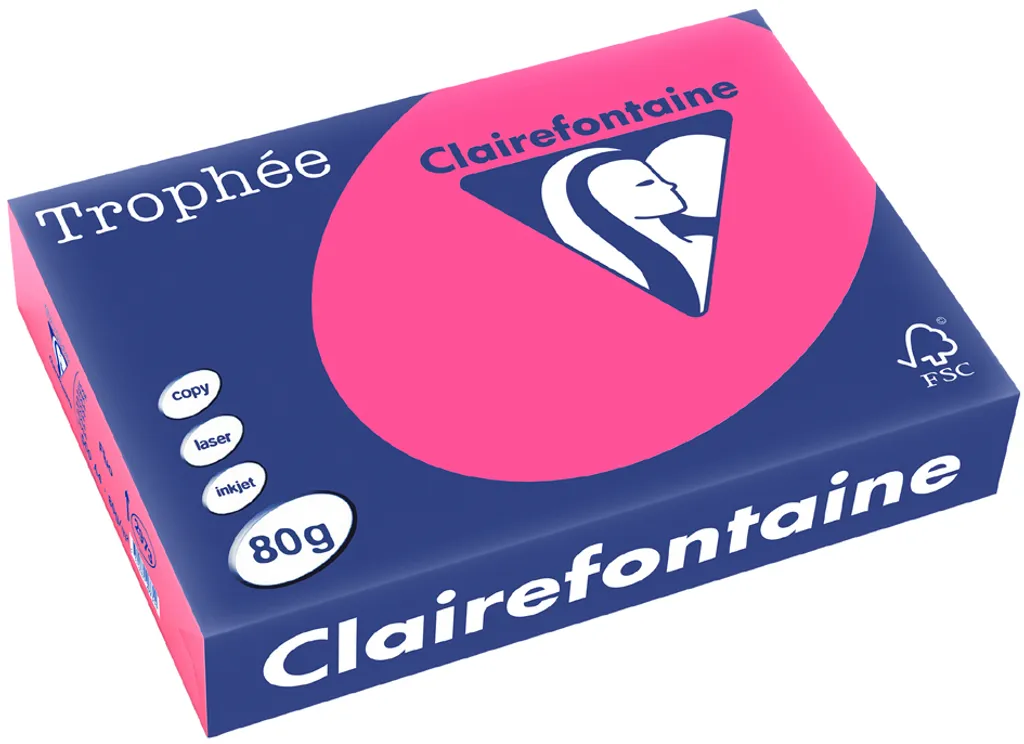 Clairalfa 2973C Carta multifunzione Trophée A4 80 g/m² rosa neon