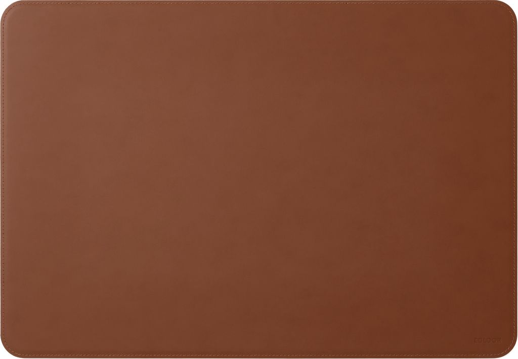 Schreibtischunterlage Leder Orange Braun cm 80x50 - Runde Ecken - Handwerkliche Nähte - Hergestellt in Italien