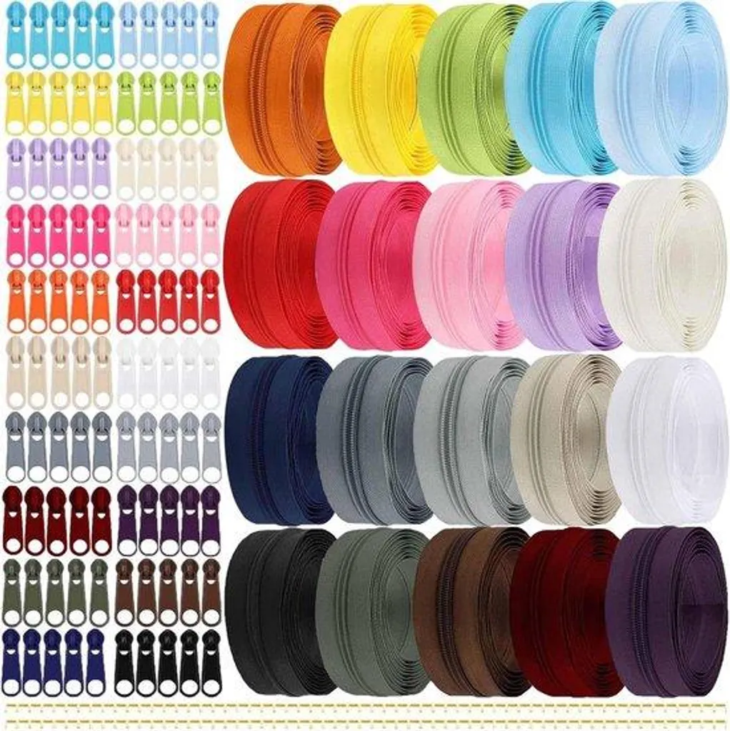 Réparer fermeture Éclair cassée kit 60m divisible et 100 têtes zip