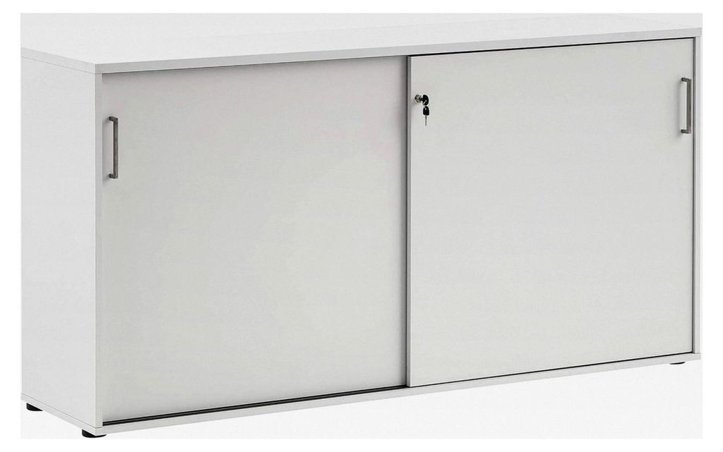 Schiebetürenschrank Denver, Lichtgrau, ca. 160,2 x 41 x 84 cm