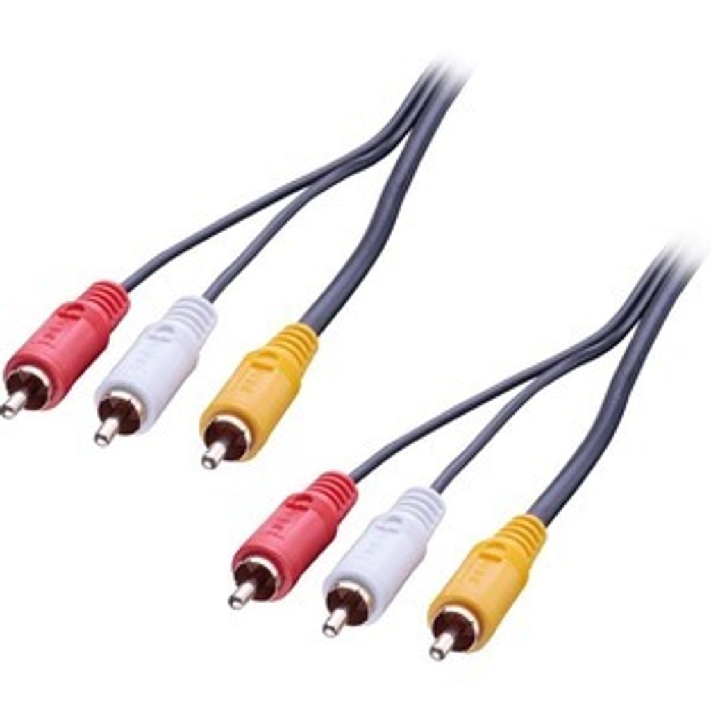 Lindy 35691, 2 m, 3 x RCA, 3 x RCA, Männlich, Männlich, Schwarz