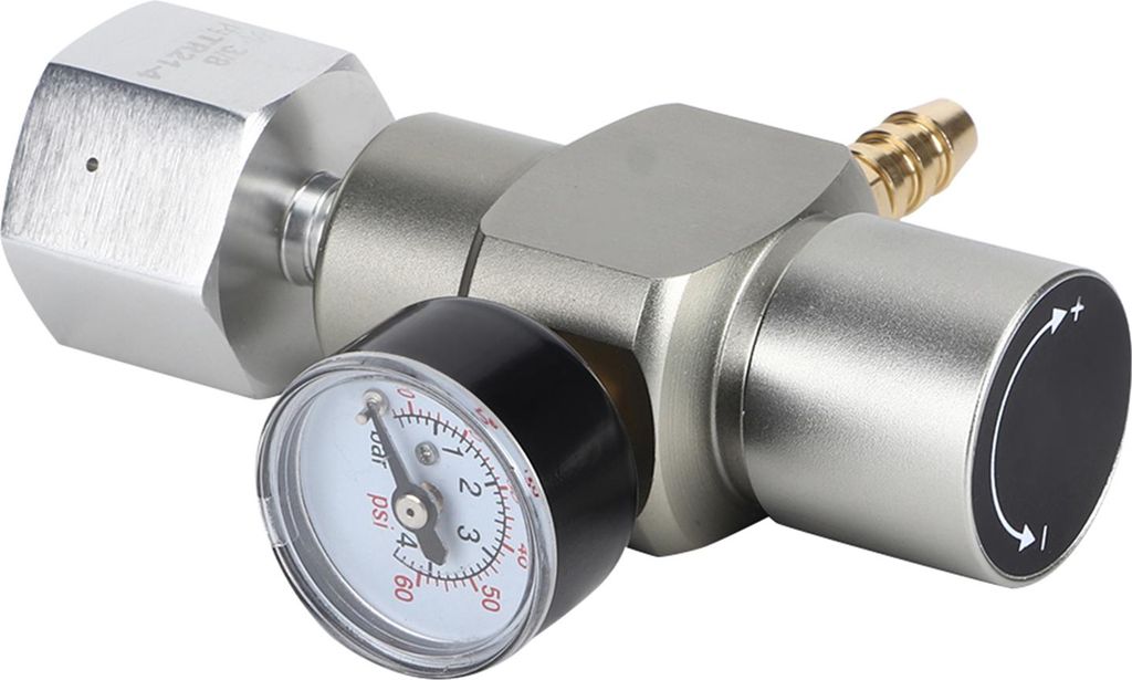2 in 1 Mini-CO2-Gasregulator Soda-Manometer mit Adapter 3/8in auf TR21.4