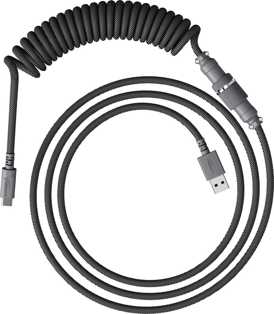 HyperX USBC Coiled Cable Grau Grey
