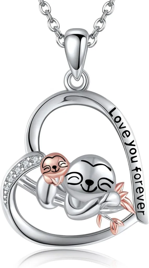 Collier Paresseux Argent 925 Anti-Allergie - Bijou Durable et Inoxydable