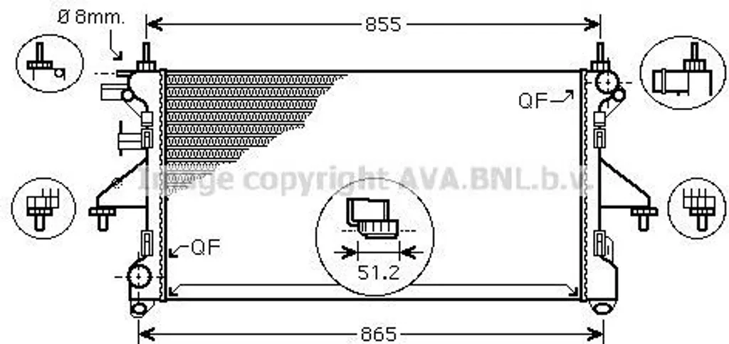 Évitez la surchauffe moteur : Radiateur 1330Q3 pour Boxer et Ducato PRASCO