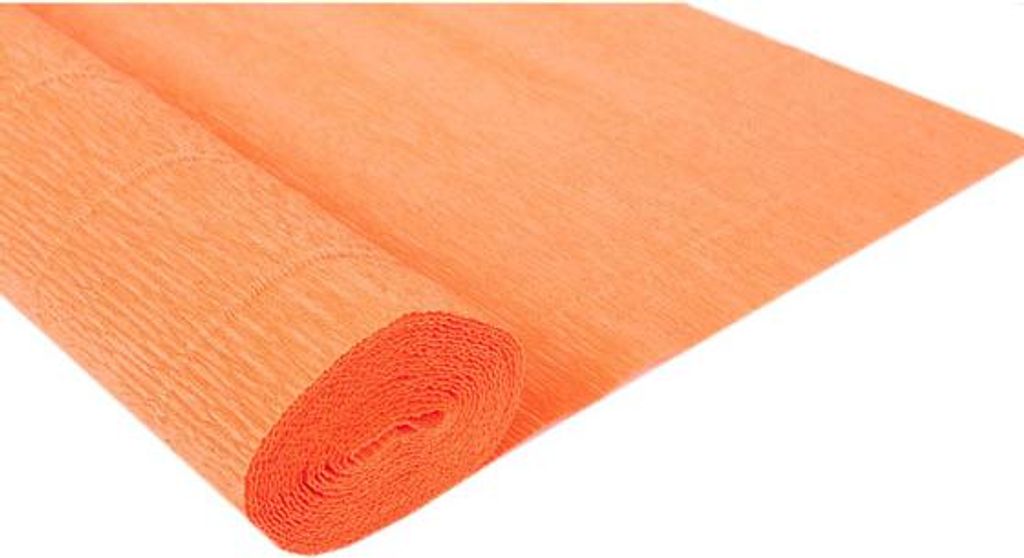 carta crespa decorativa arancione chiaro 50 x 250 cm | Immagine del prodotto 
