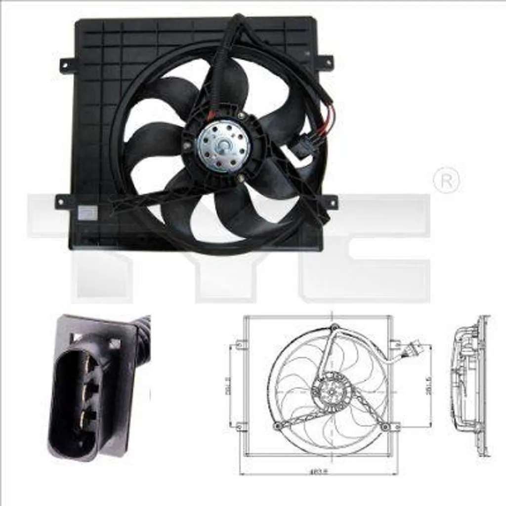 Ventilateur de radiateur pour corriger la panne thermique 1J0959455