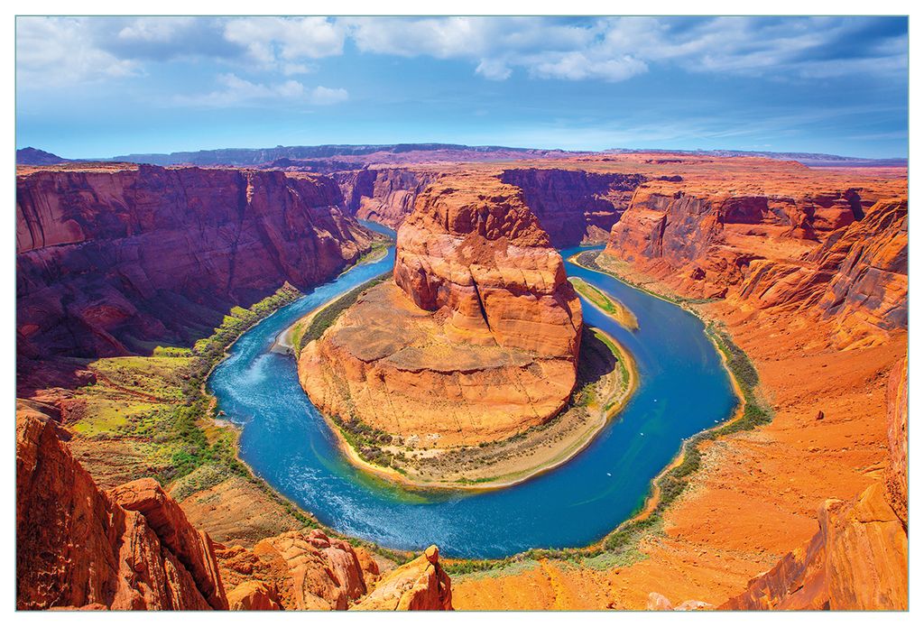 Wallario Küchenrückwand aus Glas, Größe: 90 x 60 cm, Motiv: Hufeisenförmiger Mäander des Colorado River | Spritzschutz | abwischbar | pflegel...