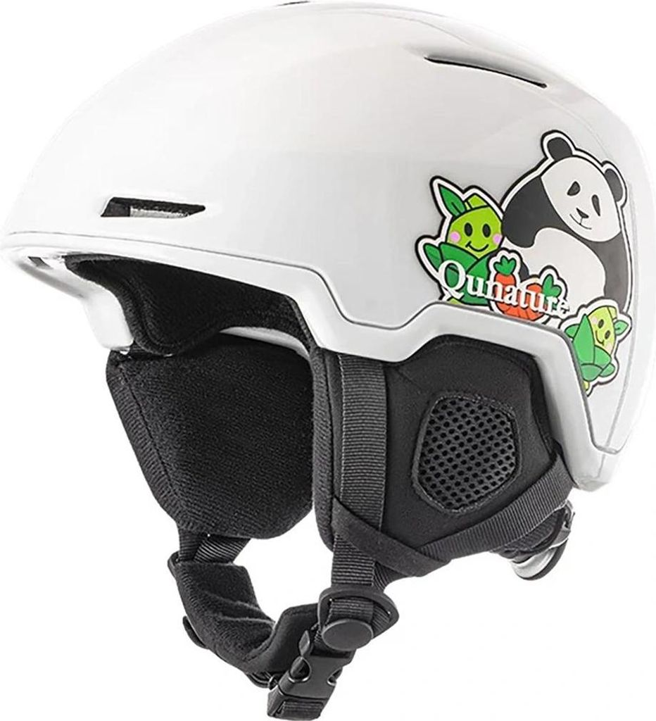 Qunature Kinder Skihelm Panda M Weiß