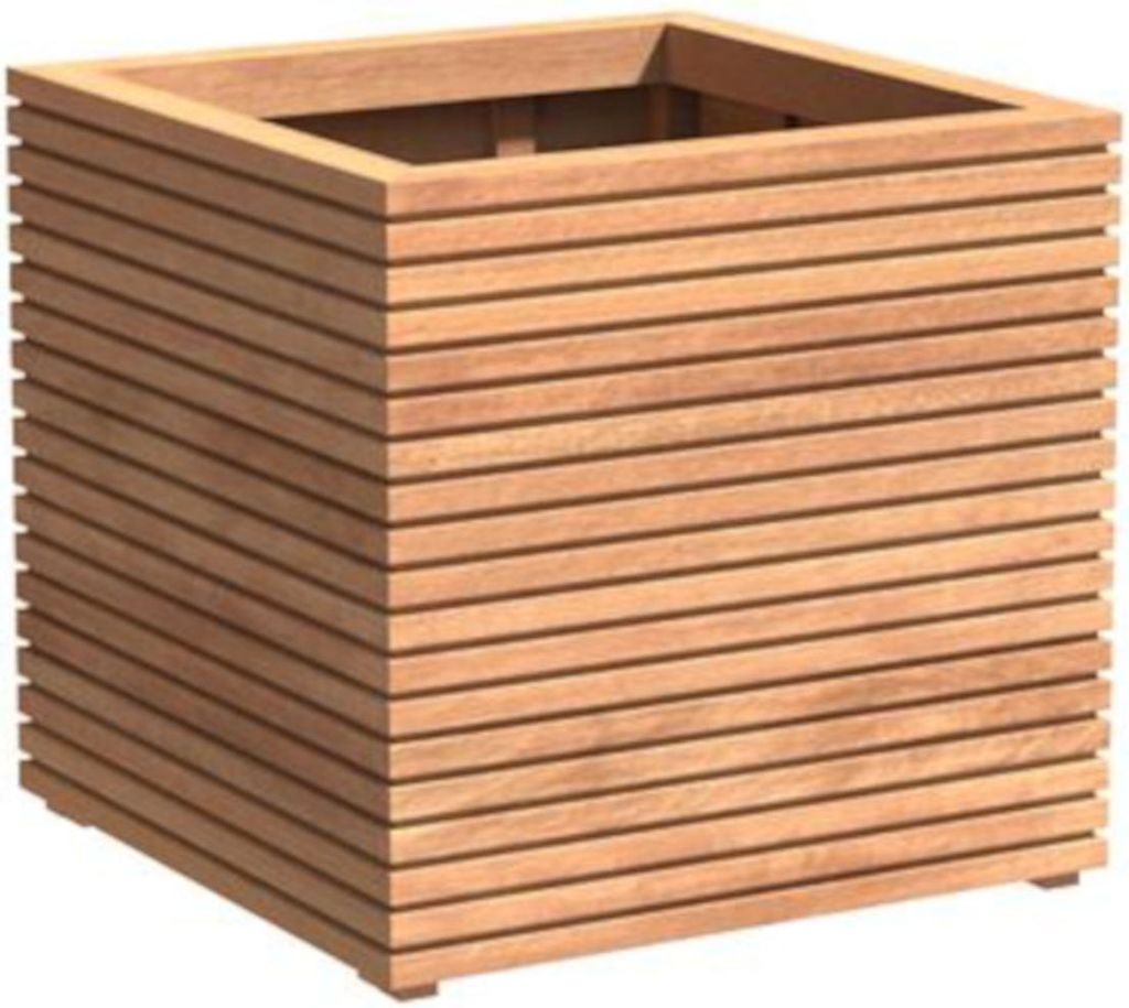 Adezz Pflanzgefäß Malaga Rhombus quadrat/rechteck aus Garapa-Hartholz Pflanzkübel