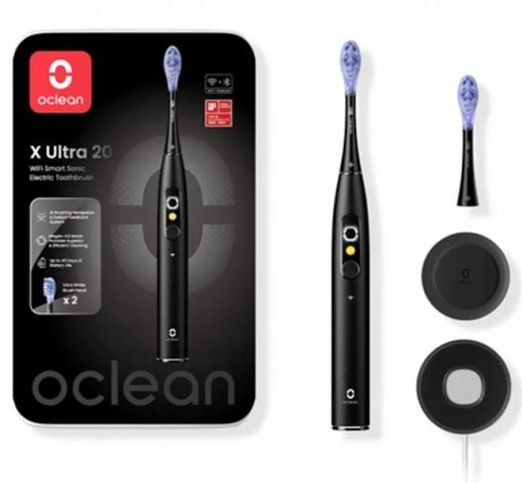 Oclean X Ultra 20 Black Brosse à Dents Électrique Connectée Écran OLED