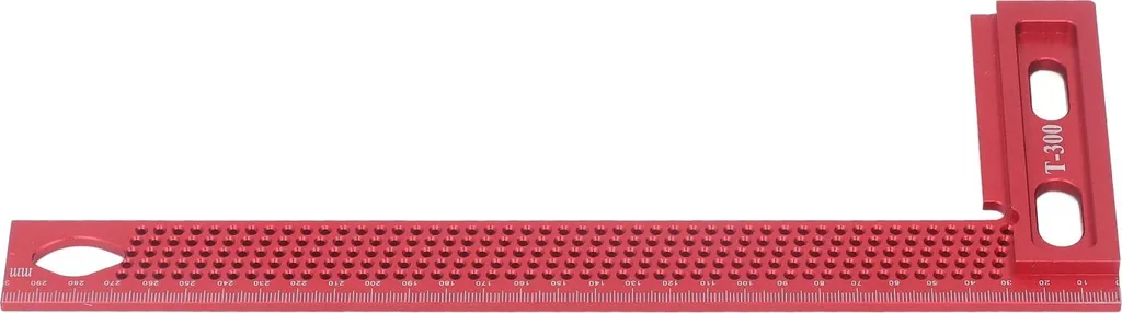 Équerre perforée légère en aluminium, règle d'angle rouge haute précision