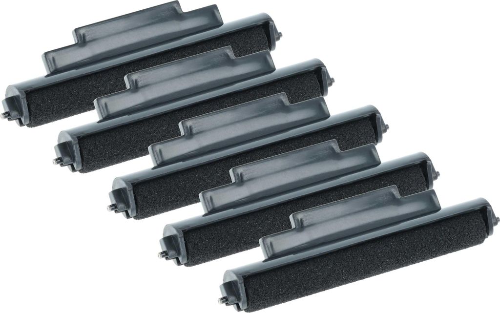 vhbw 5x Farbrolle, Farbwalze Schwarz kompatibel mit Casio JR 1101 Taschenrechner, Registrierkasse