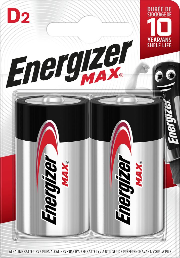 Energizer MAX – D, Einwegbatterie, D, Alkali, 1,5 V, 2 Produktbild 