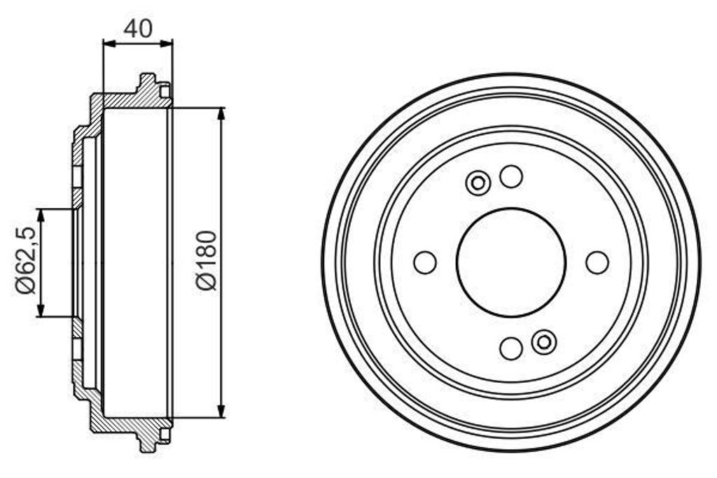 2x BOSCH Bremstrommel 0 986 477 216 hinten für HYUNDAI GETZ Produktbild 