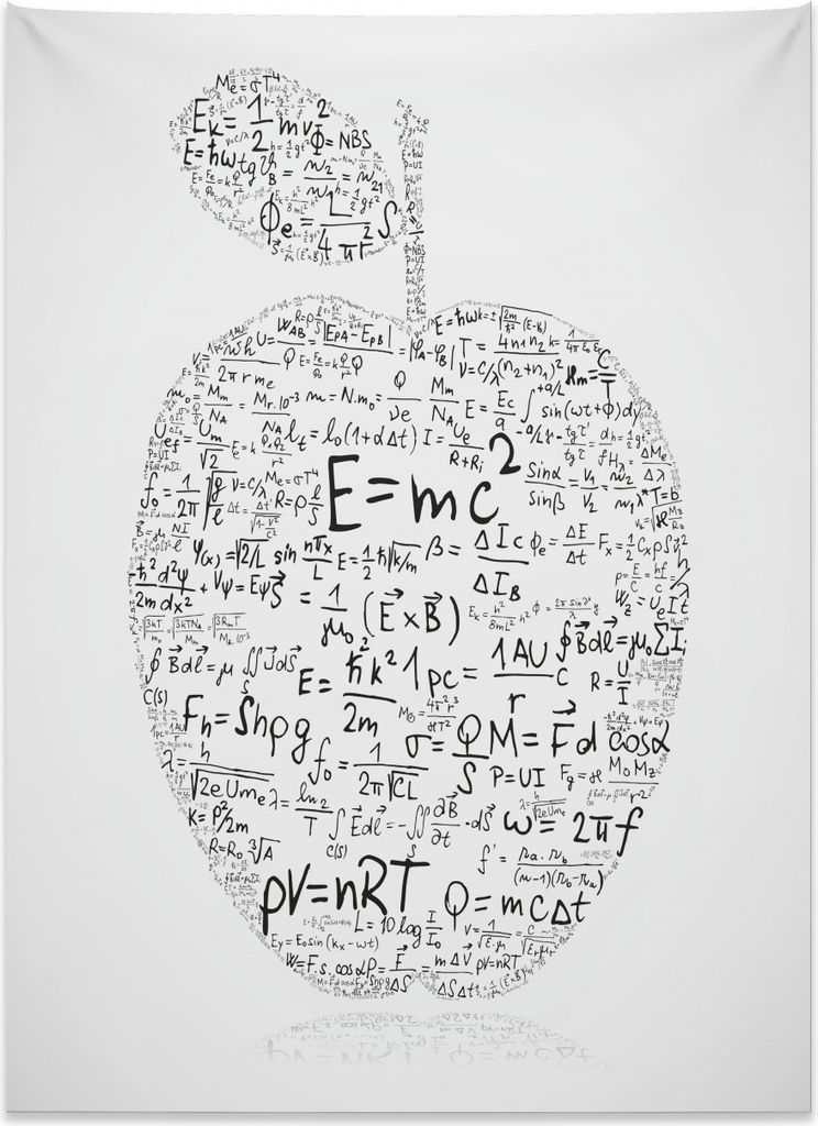 Abakuhaus Lehrreich Wandteppich, Gleichungen lernen aus Weiches Mikrofaser Stoff Kein Verblassen Klare Farben Waschbar, 110 x 150 cm, Weiß Schwarz