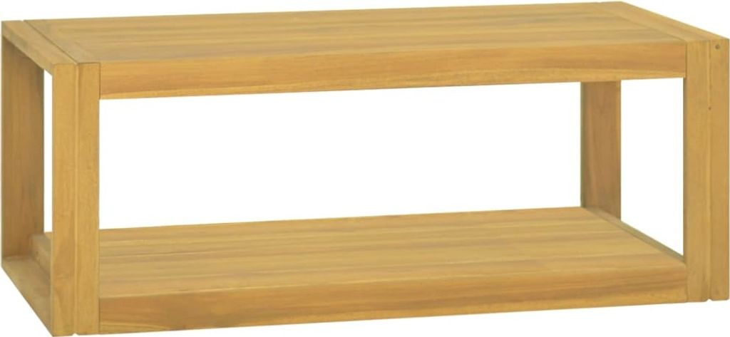 The Living Store Wand-Badregal 90x45x35 cm Massivholz Teak