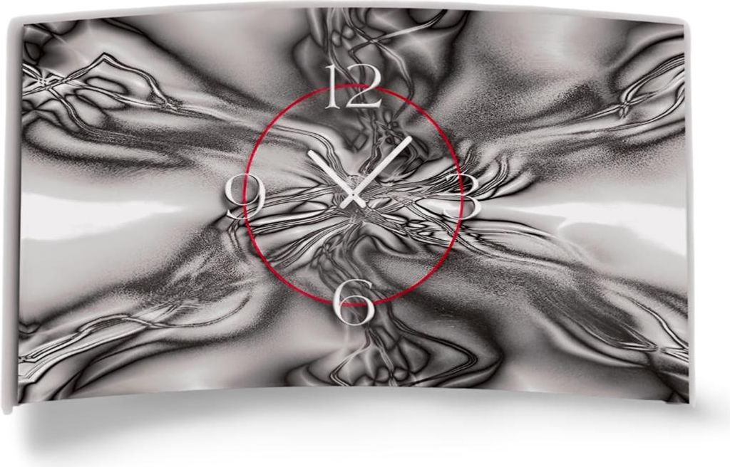 Digital Art grau abstrakt Designer Wanduhr modernes Wanduhren Design leise kein ticken DIXTIME 3DS-0262