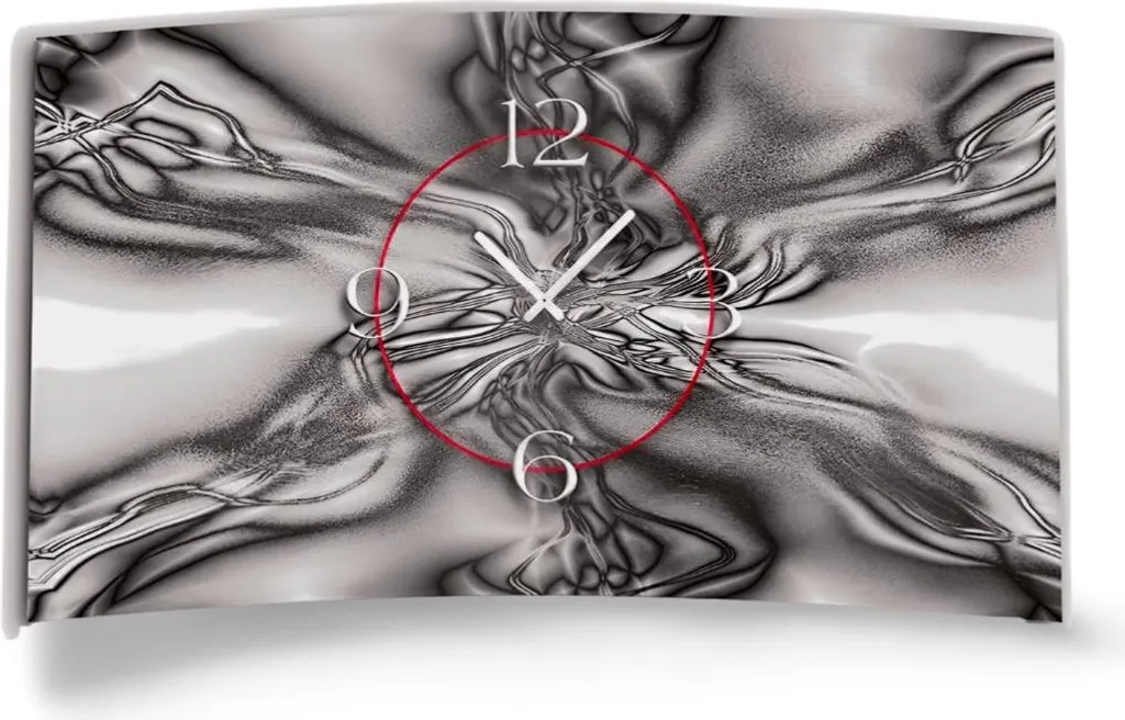 Horloge murale design silencieuse sans tic-tac gris abstrait 3d-0262