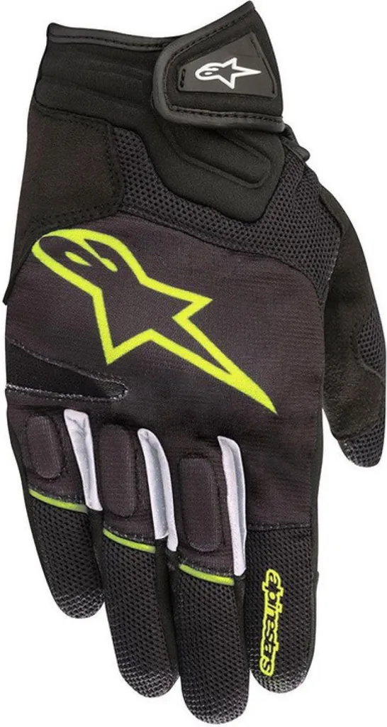 Gants Alpinestars Atom Noir Jaune Fluo M - Haute Visibilité et Écran Tactile