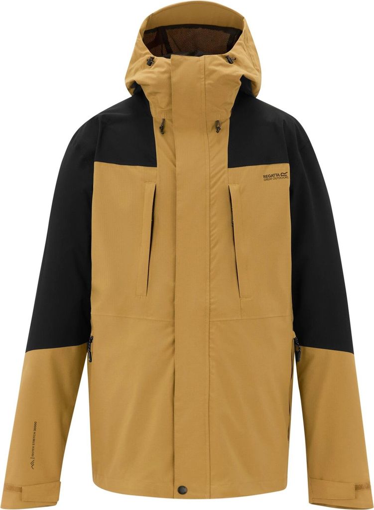 Regatta - "Freesdale" Jacke, wasserfest für Herren RG12841 (3XL) (Holzbraun/Schwarz)