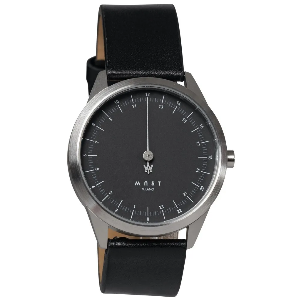 Mast Milano Montre Uni A24-SL403M.BK.01I Bracelet Maille Milanaise Noire