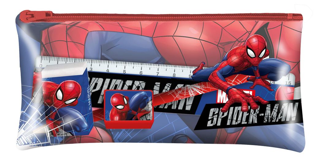 Piórnik z wyposażeniem szkolnym Spiderman Zdjęcie produktu 