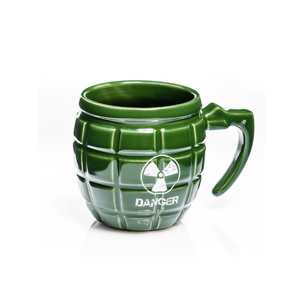 Handgranate Kaffeebecher in grün