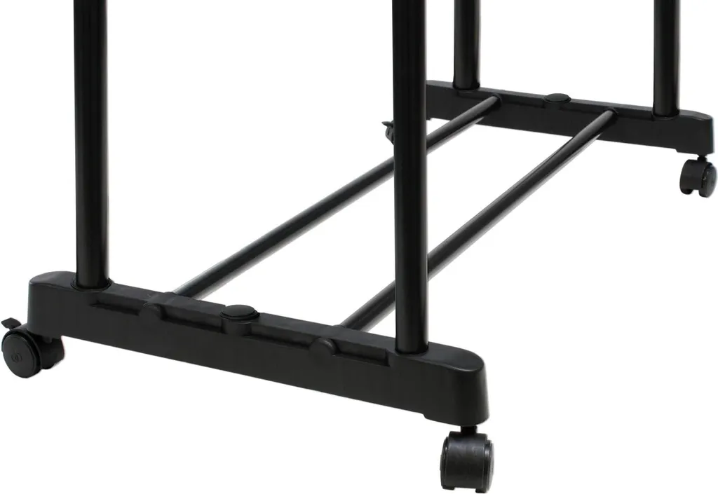 Appendiabiti Resistente HYSEYY – Doppia Asta Regolabile Con Ruote – Capacità 281 Kg – Nero - 3