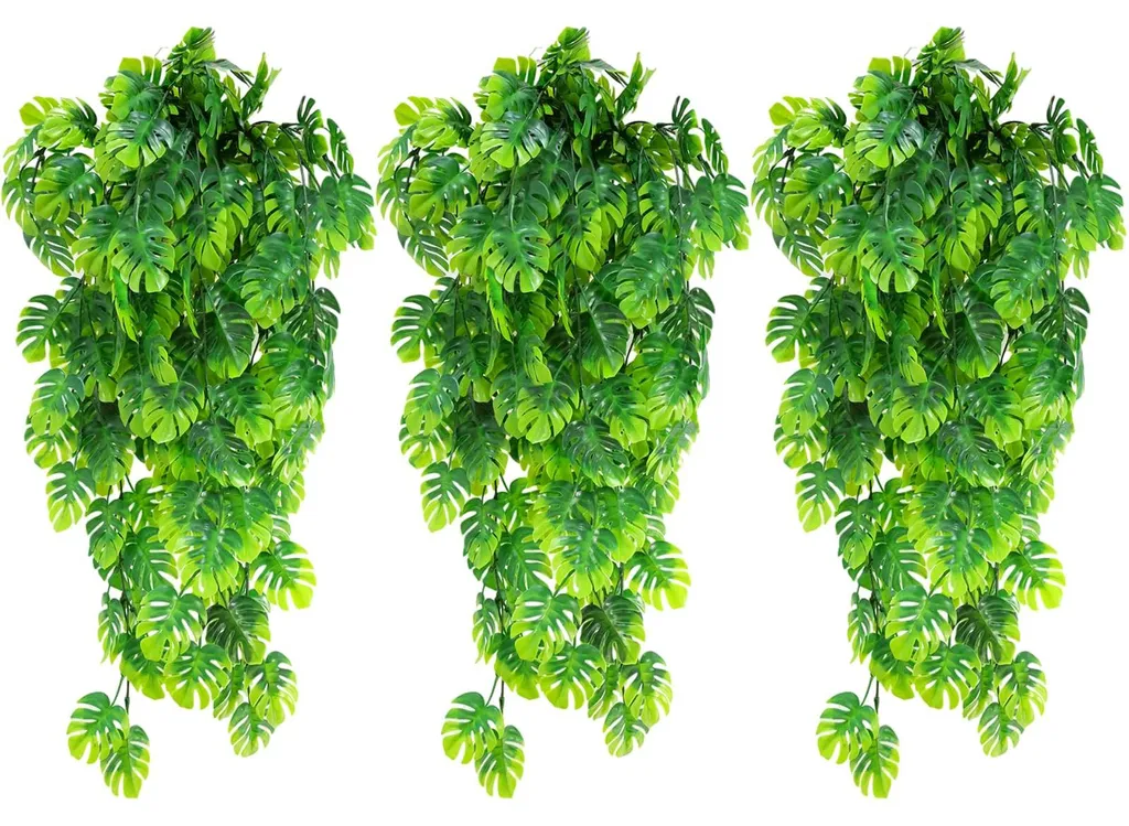 Feuilles de monstera artificielles : verdure sans entretien intérieur