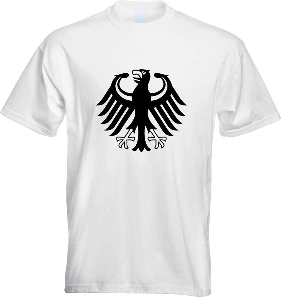 Kiwistar - T-Shirt - Weiss - Bundeswappen Deutschlands Motiv Bedruckt Funshirt Design Print - mit Motiv Bedruckt - Funshirt Design - Sport - Freize...