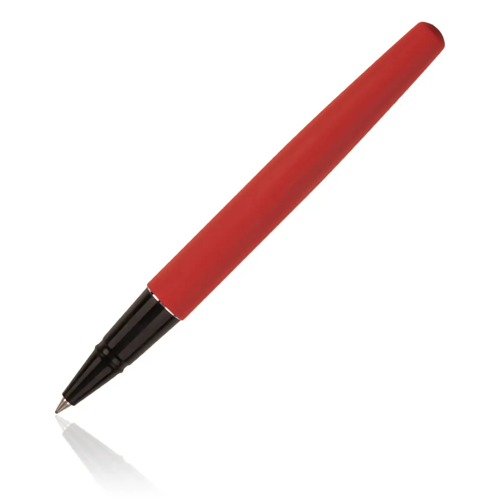 Pierre Cardin HARMONY Stylo roller rouge laqué et attributs métal