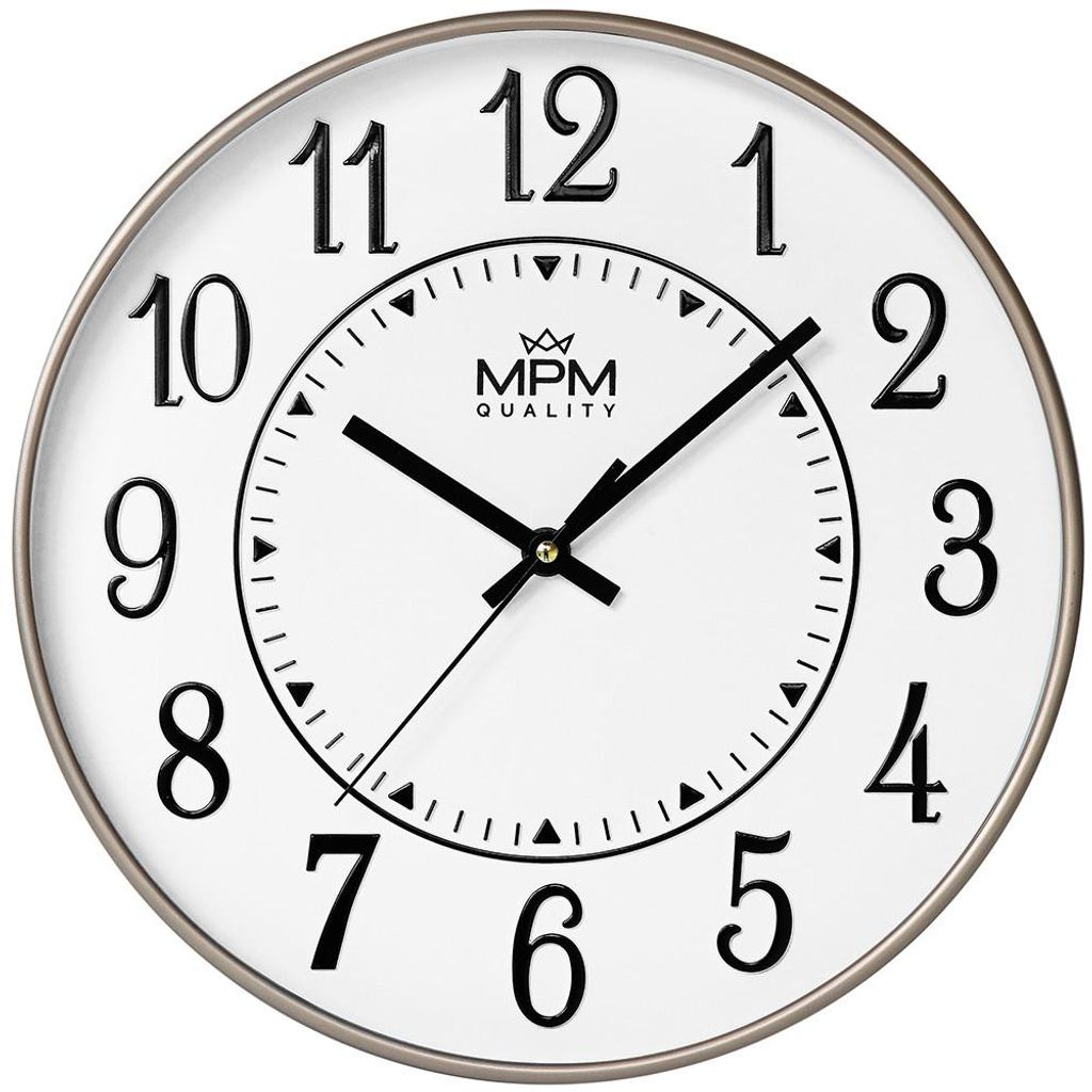 MPM-Quality Wanduhr Horizons rund 295 mm Kunststoff Rosa