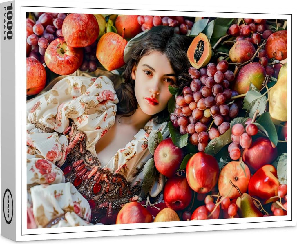 raxxa Premium-Puzzle "Woman with apples and grapes", 1000 Teile