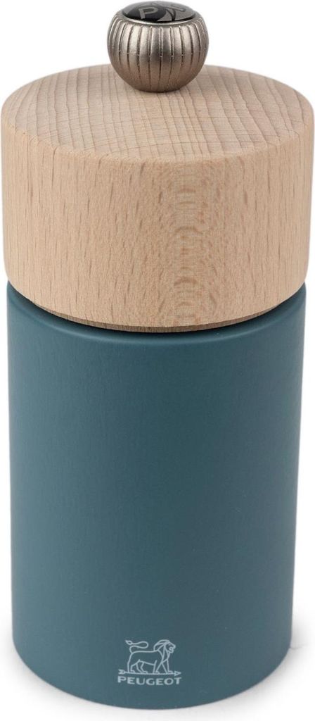 PEUGEOT Pfeffermühle BOREAL 12cm Zirkonia-Mahlwerk Buchenholz Rauchblau