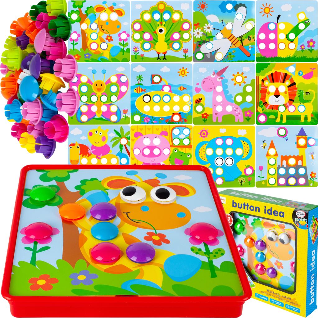 MalPlay Mosaik Steckspiel für Kinder | Steckmosaik mit 46 Produktbild