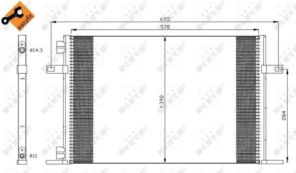 Condenseur de clim NRF 35311 pour Espace III (JE) OE 6025310509