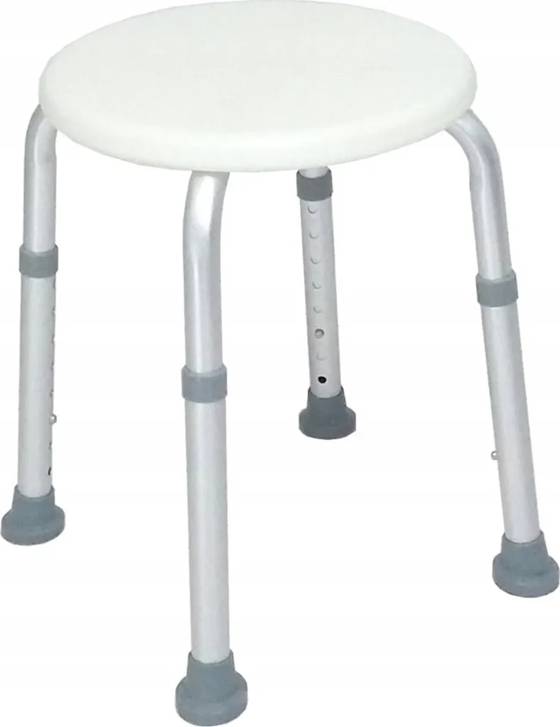 Tabouret de douche AT51117 Blanc pour seniors - Siège de bain sécurisé
