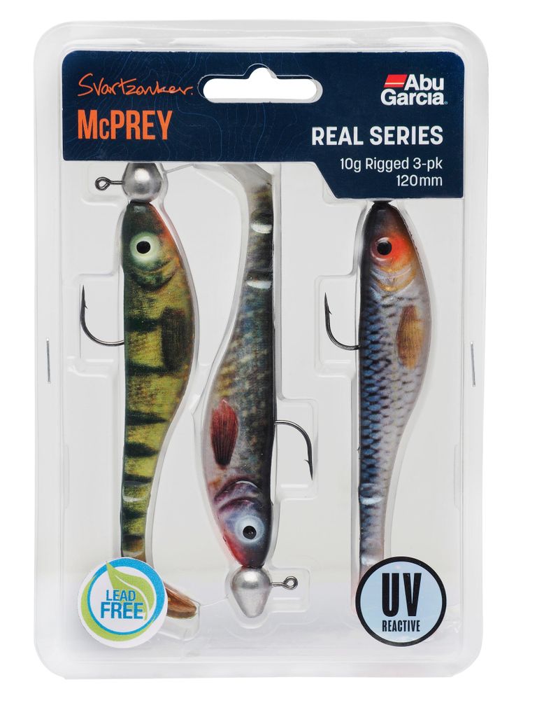 Abu Garcia McPrey 10gr Rigged - 3 montierte Gummifische im Set, Farbe:Real Series