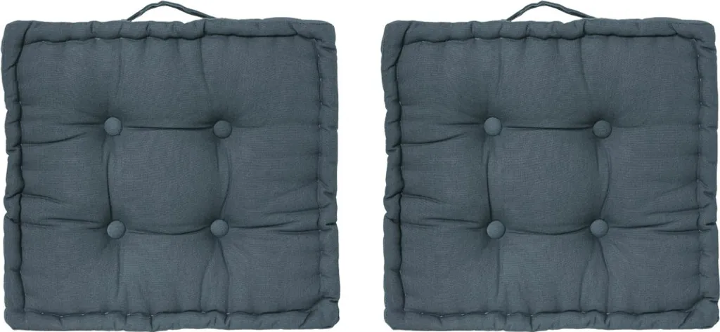 Galette de chaise 40x40 cm Bleu Marine Eazy Living Tiago - Set de 2 Coussin