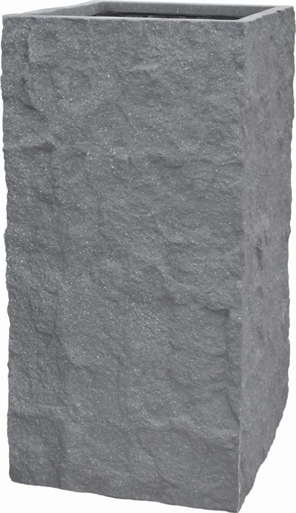 Pflanzgefäß The Rock Pflanzkasten Blumenkasten 36x72 cm Steinoptik Grau