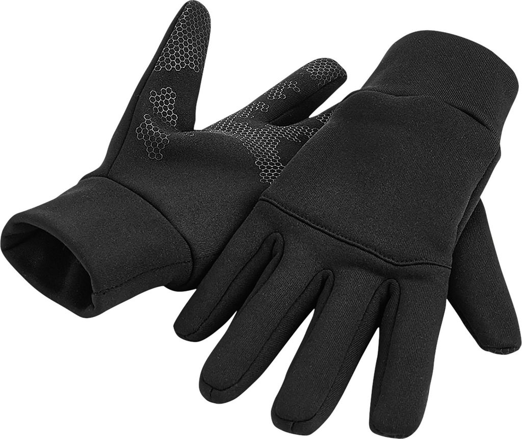Beechfield Uni Softshell-Handschuhe für Erwachsene BC4149 (S/M) (Schwarz)