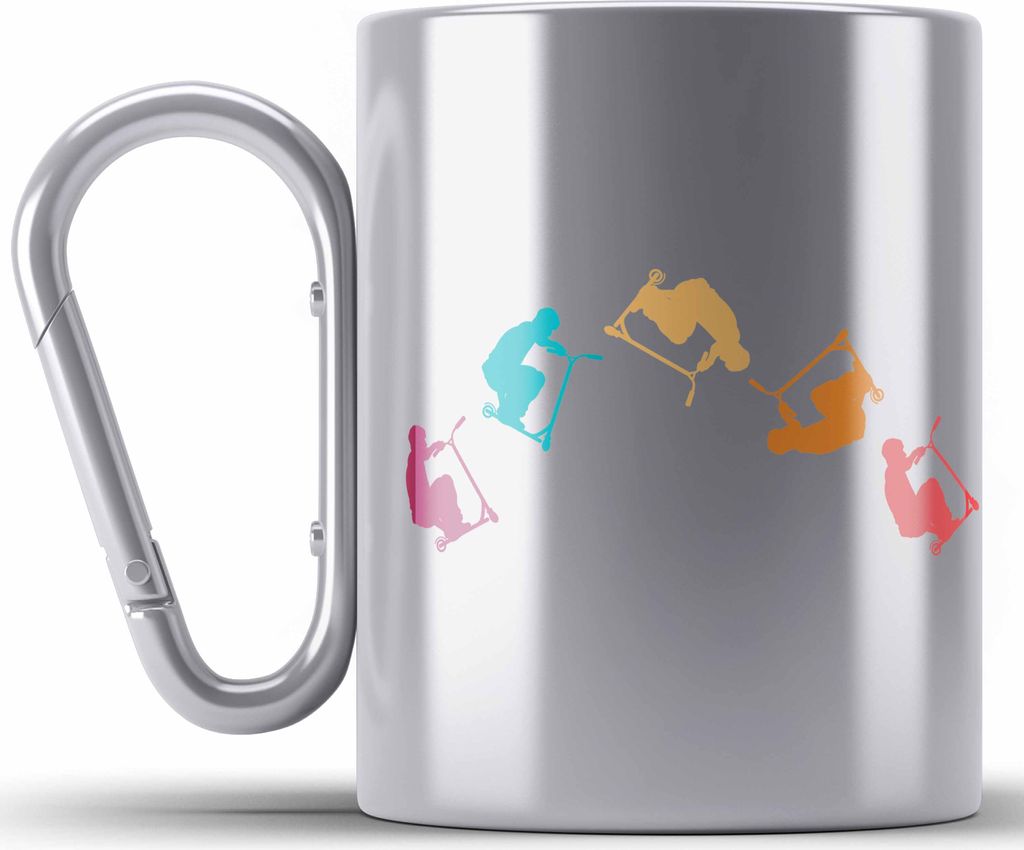 Trendation - Scooter Roller Fahrer Geschenk Edelstahl Tasse Produktbild 