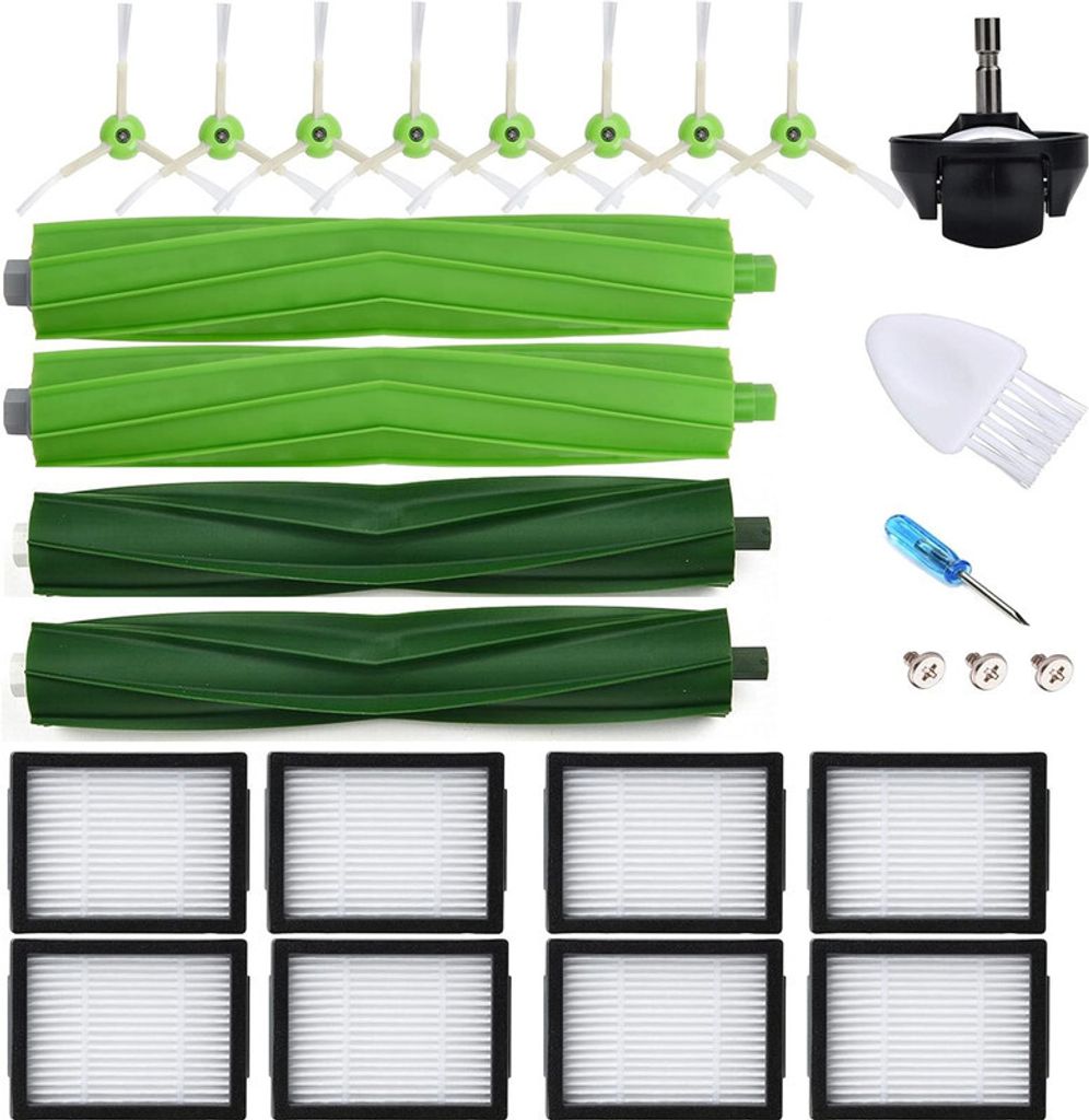 Ersatzteile Zubehör Kompatibel für iRobot Roomba evo i1 i2/+i3 i3+ i4 i5 i6 i6+ i7 i7+ i8 i8+/Plus E5 E6 E7 J5 J7 I,E &J Serie :Rollenbürste,Sei...