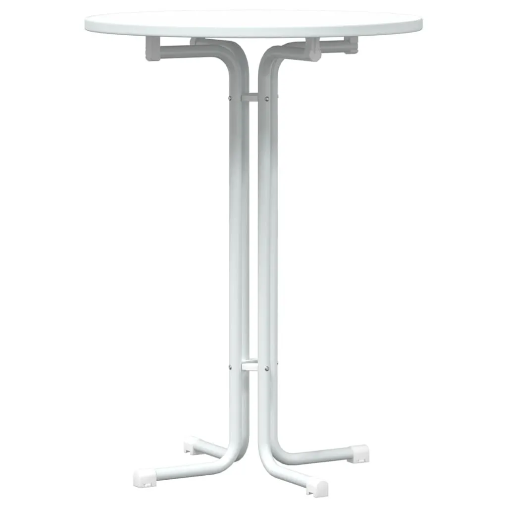 Tavolo Alto da Pranzo Bianco Rotondo 80x110 cm | Design Minimal
